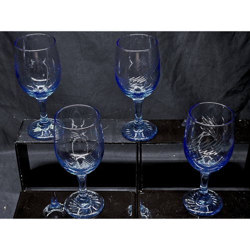 Libbey misty blue swirl - blue,