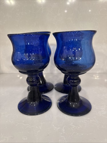 Cobalt blue hand blown - hand,