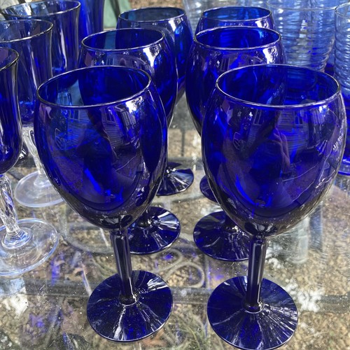 Vintage cobalt blue wine - vintage,