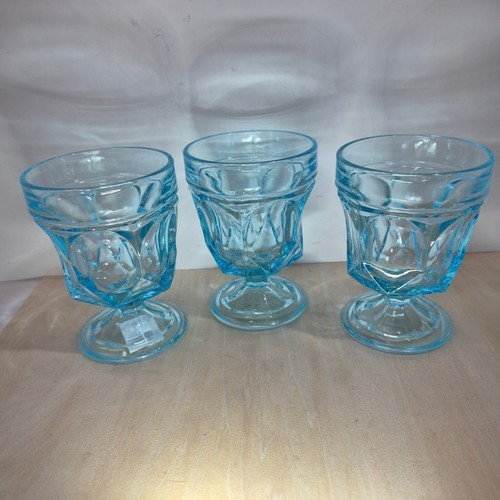 Vintage blue pressed glass - vintage,