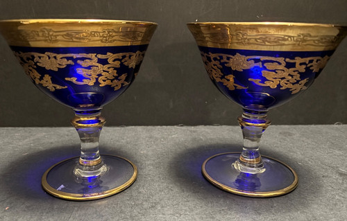 Italian cobalt blue glass - italian,