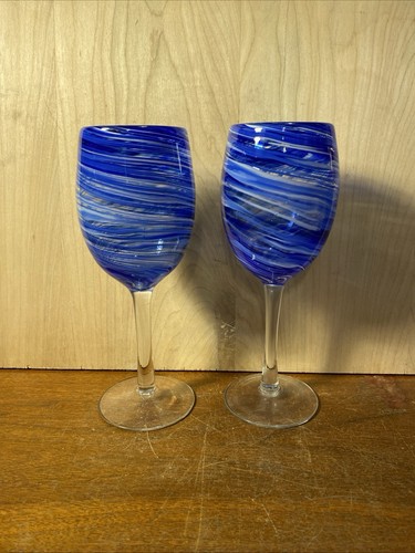Hand blown cobalt blue - hand,