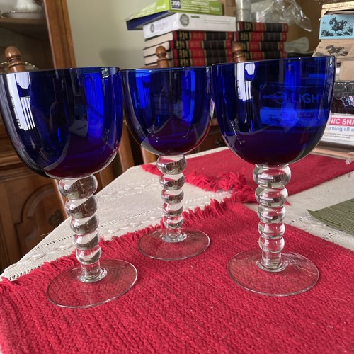 Goblets wine glasses cobalt - goblets,