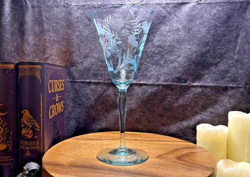 Vintage blue etched floral - vintage,