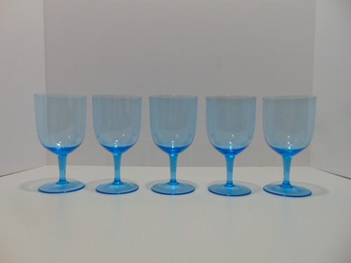 Blue glass water wine - blue,