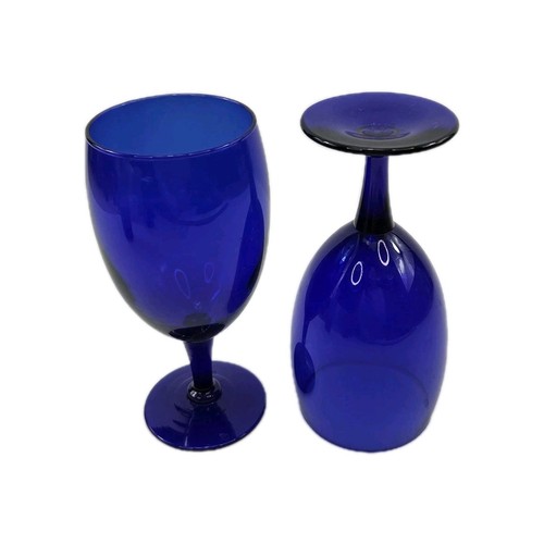 Set vintage libbey - set, cobalt